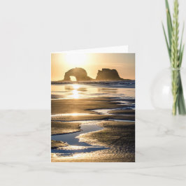 Zwilling schaukelt Sonnenuntergang bei Ebbe Karte