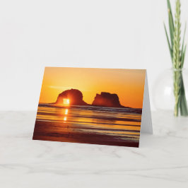 Zwilling schaukelt Sonnenuntergang-Gruß-Karte Karte