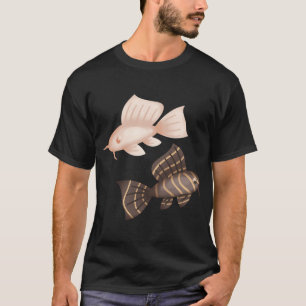 Zwilling Schwarzer und Weißer Pleco-Fisch T-Shirt