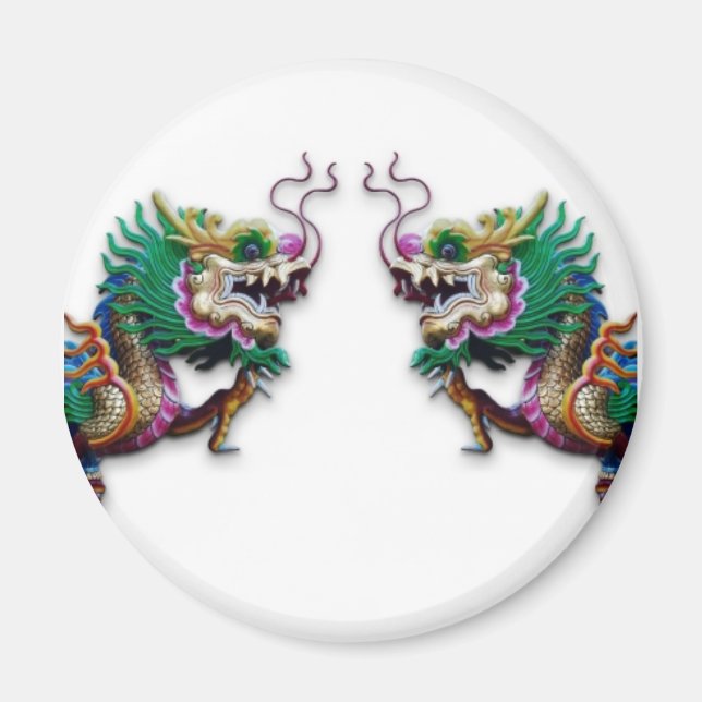 Zwillingdragons Magnet (Vorne)