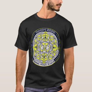 Zwillinge 2026 Twin Zodiac Mandala | Sprich, Adapt T-Shirt