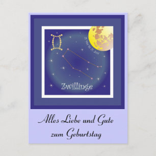 Zwillinge 21. Mai bis 21. Juni Postkarte