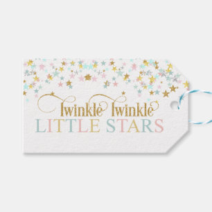 Zwillinge Baby Shower Twinkle Little Stars in jede Geschenkanhänger