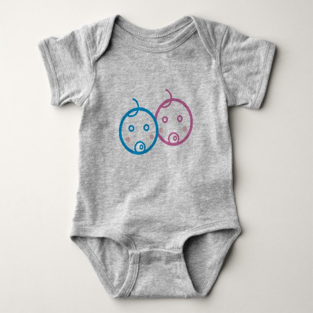Zwillinge Baby Strampler (Vorderseite)
