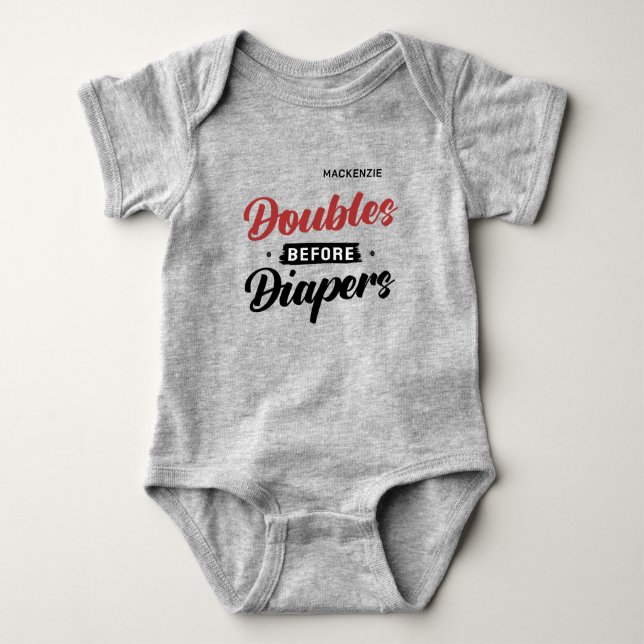 Zwillinge bevor Windeln Baby Strampler (Vorderseite)