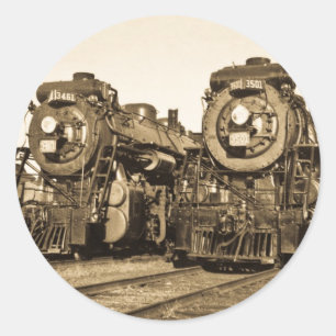 "Zwillinge"  CN Railroad  Lokomotiven 3461 und 350 Runder Aufkleber