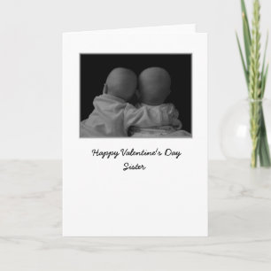 Zwillinge, die Fotografie-Valentinstagkarte Feiertagskarte