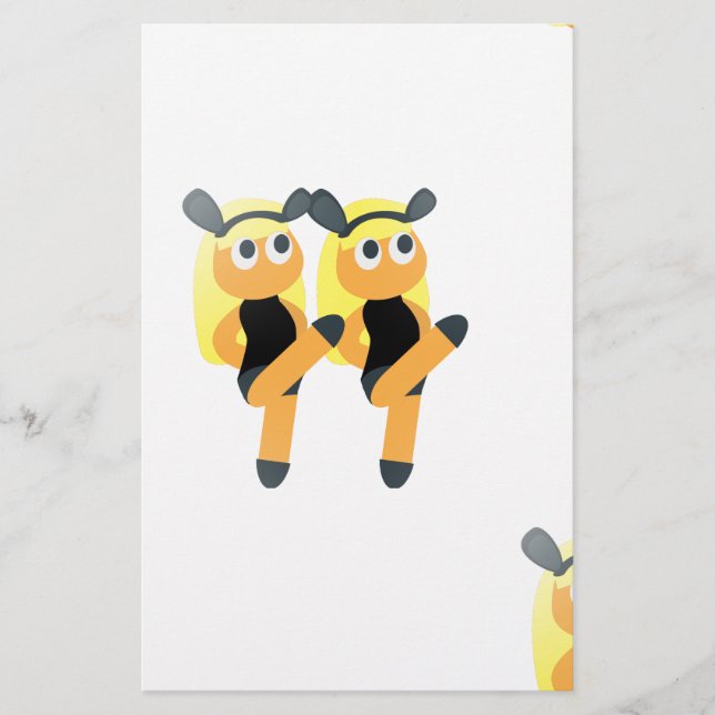 Zwillinge Emoji Briefpapier (Vorderseite)
