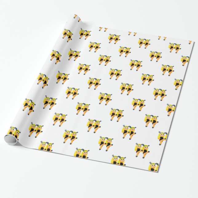 Zwillinge Emoji Geschenkpapier (Ungerollt)