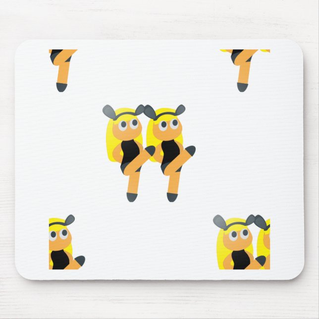 Zwillinge Emoji Mousepad (Vorne)