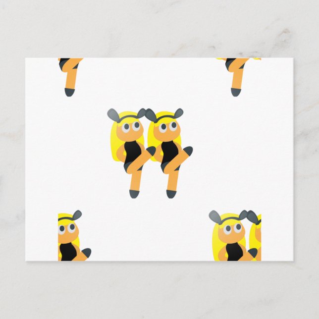 Zwillinge Emoji Postkarte (Vorderseite)