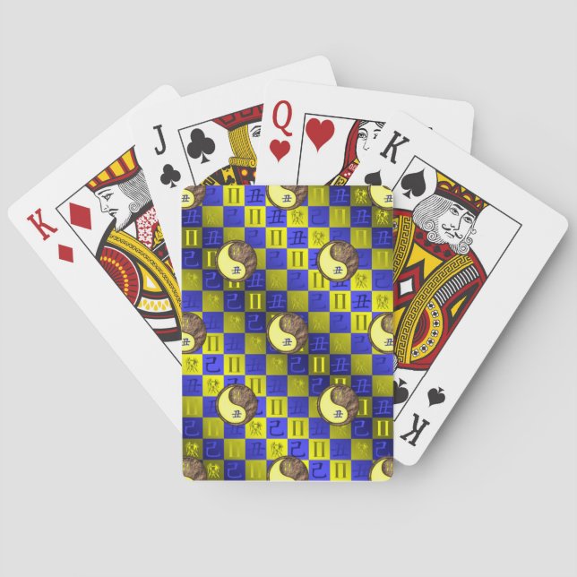 Zwillinge & Erde Ochse Spielkarten (Rückseite)