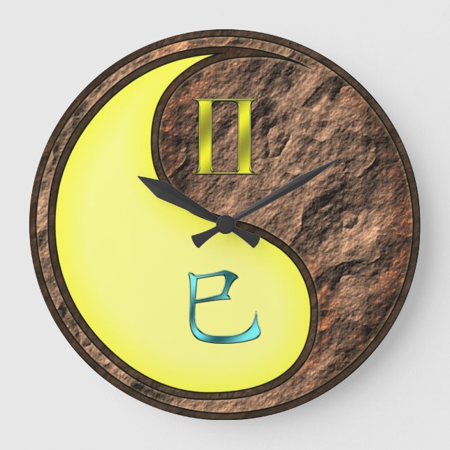 Zwillinge & Erdenatter Große Wanduhr (Vorderseite)