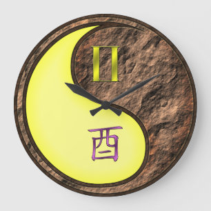 Zwillinge & Erdhahn Große Wanduhr