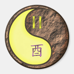 Zwillinge & Erdhahn Magnet