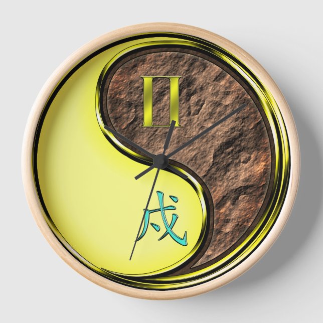 Zwillinge & Erdhund Uhr (Vorderseite)