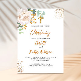 Zwillinge, eukalyptus, blumenweiß einladung