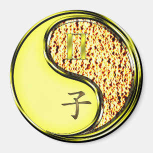 Zwillinge & Feuer-Ratte Magnet