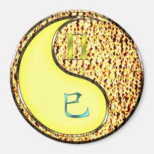 Zwillinge & Feuer Schlange Magnet