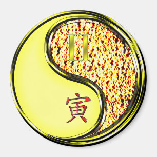 Zwillinge & Feuer Tiger Magnet