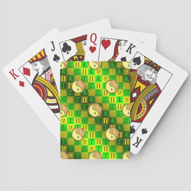 Zwillinge & Feuer Ziege Spielkarten (Rückseite)