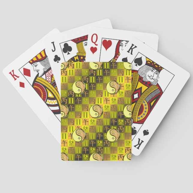 Zwillinge & Feuerpferd Spielkarten (Rückseite)