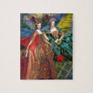 Zwillinge Gothic Whimsical Collage Schmetterling F