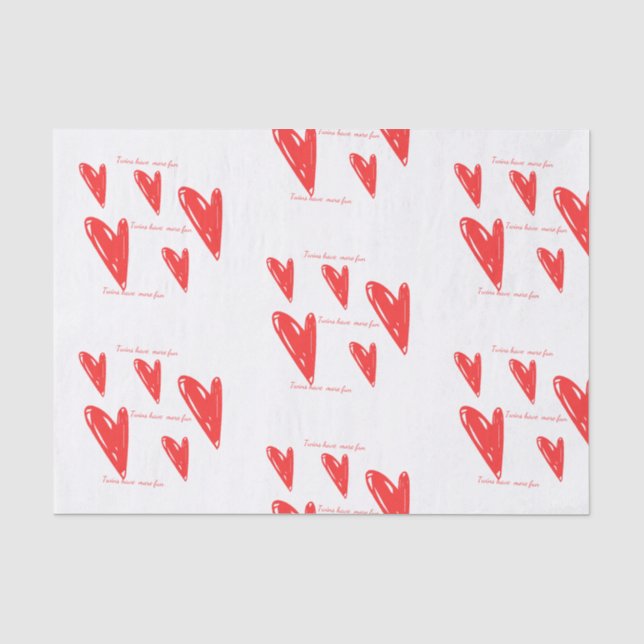 Zwillinge haben mehr Spaß Tissue Paper Seidenpapier (Vorderseite)