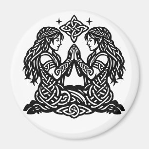 Zwillinge — Heimgesuchte Tinten-Zodiakutwins Magnet