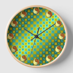 Zwillinge & Holz Hund Uhr