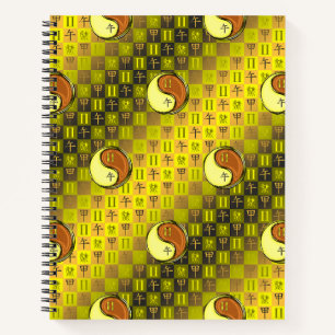 Zwillinge & Holzpferd Spiralblock Notizbuch
