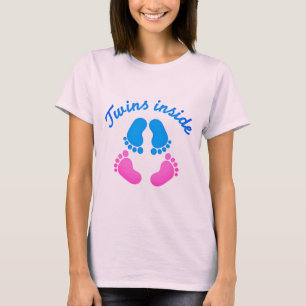 Zwillinge innerhalb des Jungen und des Mädchens T-Shirt