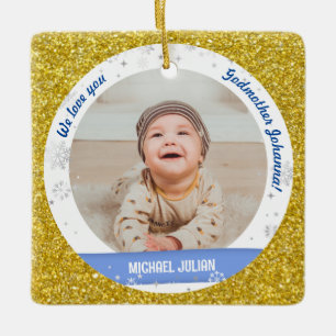 Zwillinge Jungen Fotos Taufpatin Erstes Weihnachte Keramikornament