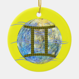 Zwillinge Keramik Ornament