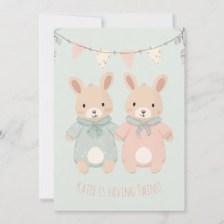 Zwillinge! | Kinderdusche/Mädchendusche Einladung