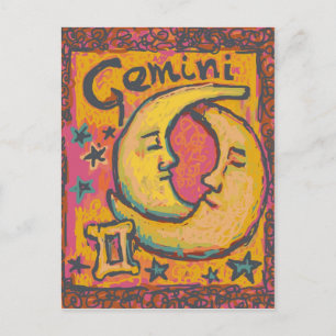 Zwillinge, kundenspezifische Astrologie-Produkte Postkarte