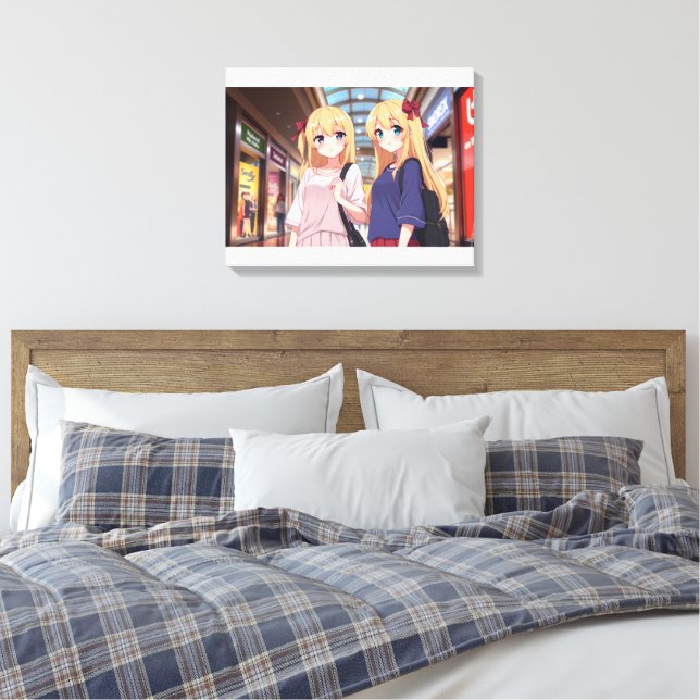 Zwillinge Leinwanddruck (Insitu (Schlafzimmer))