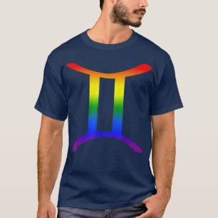 Zwillinge Lgbt Sternzeichen Lgbt Regenbogen Stolz T-Shirt