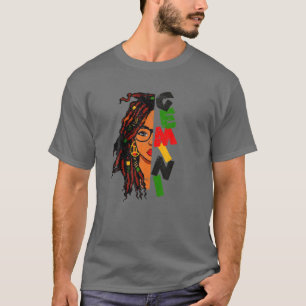 Zwillinge Mädchen Afro Locs Mädchen Sternzeichen G T-Shirt