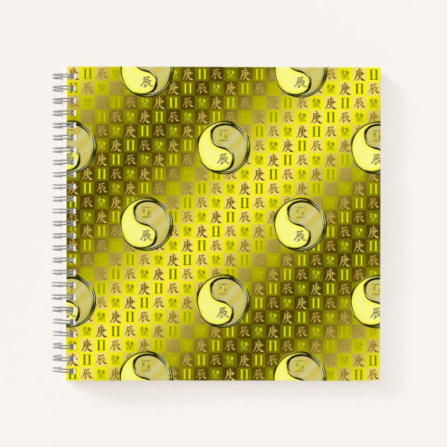 Zwillinge & Metalldrache Notizbuch (Vorderseite)