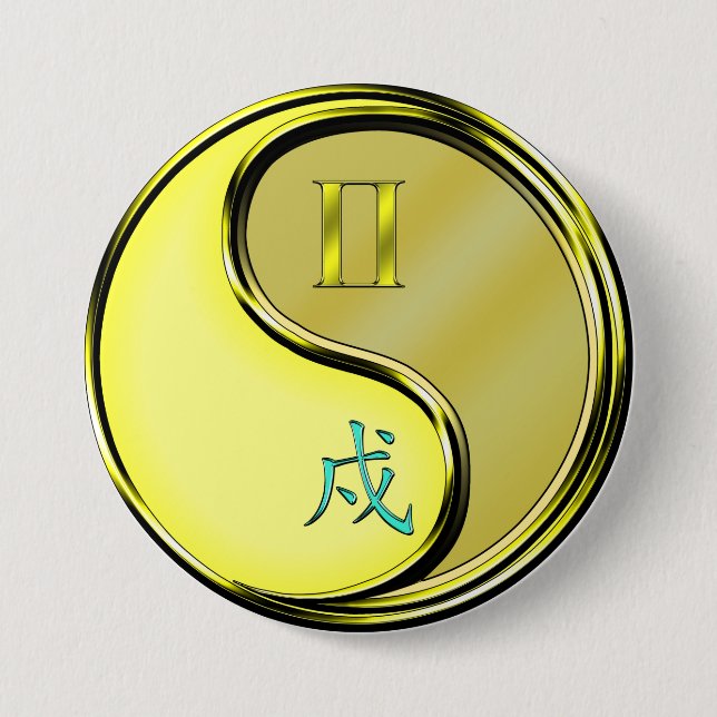Zwillinge & Metallhund Button (Vorderseite)