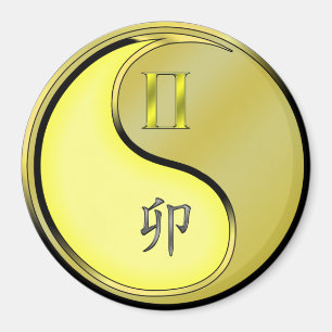 Zwillinge & Metallkaninchen Magnet