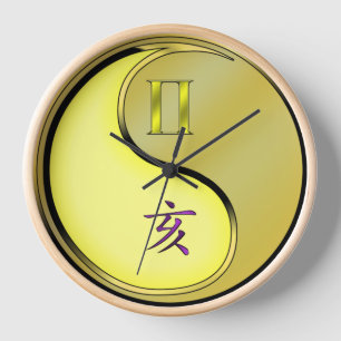 Zwillinge & Metallschwein Uhr