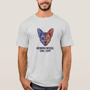 Zwillinge-Modus Doppelkatze Sternzeichen Grafik Ku T-Shirt