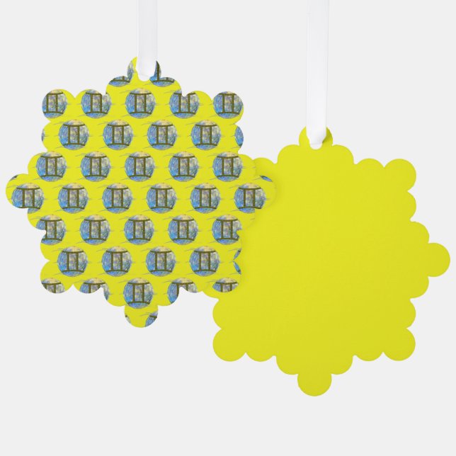 Zwillinge Ornament Karte (Vorderseite/Rückseite)