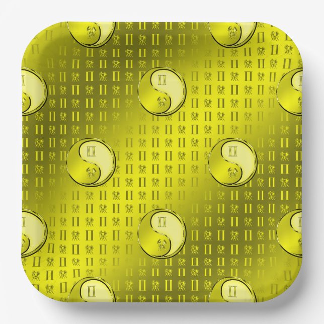 Zwillinge Pappteller (Vorderseite)