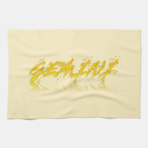 Zwillinge Reflexion Geschirrtuch