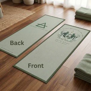 Zwillinge Sage Green Maiglöckchen Yoga-Geschenk Yogamatte