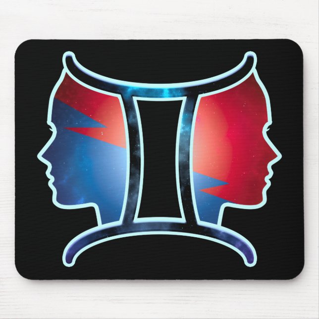 Zwillinge Sternzeichen Mousepad (Vorne)