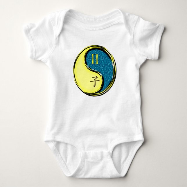 Zwillinge & Wasser-Ratte Baby Strampler (Vorderseite)